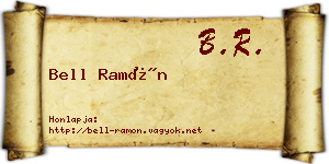 Bell Ramón névjegykártya